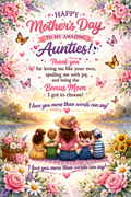 Aunties motherday card